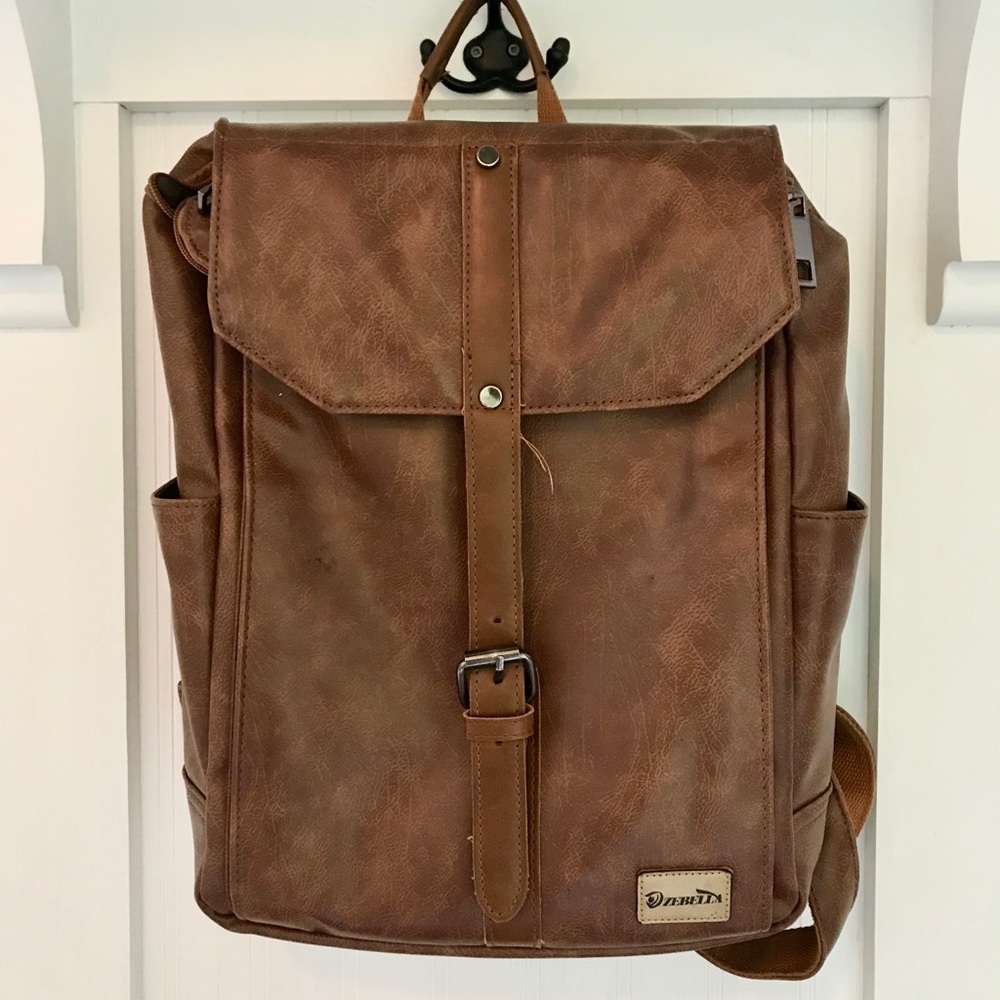 Zebella Faux Leather Backpack